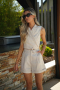 Camila Crossover Top - Beige