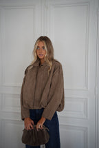 Chaqueta de ante Delfine - Taupe