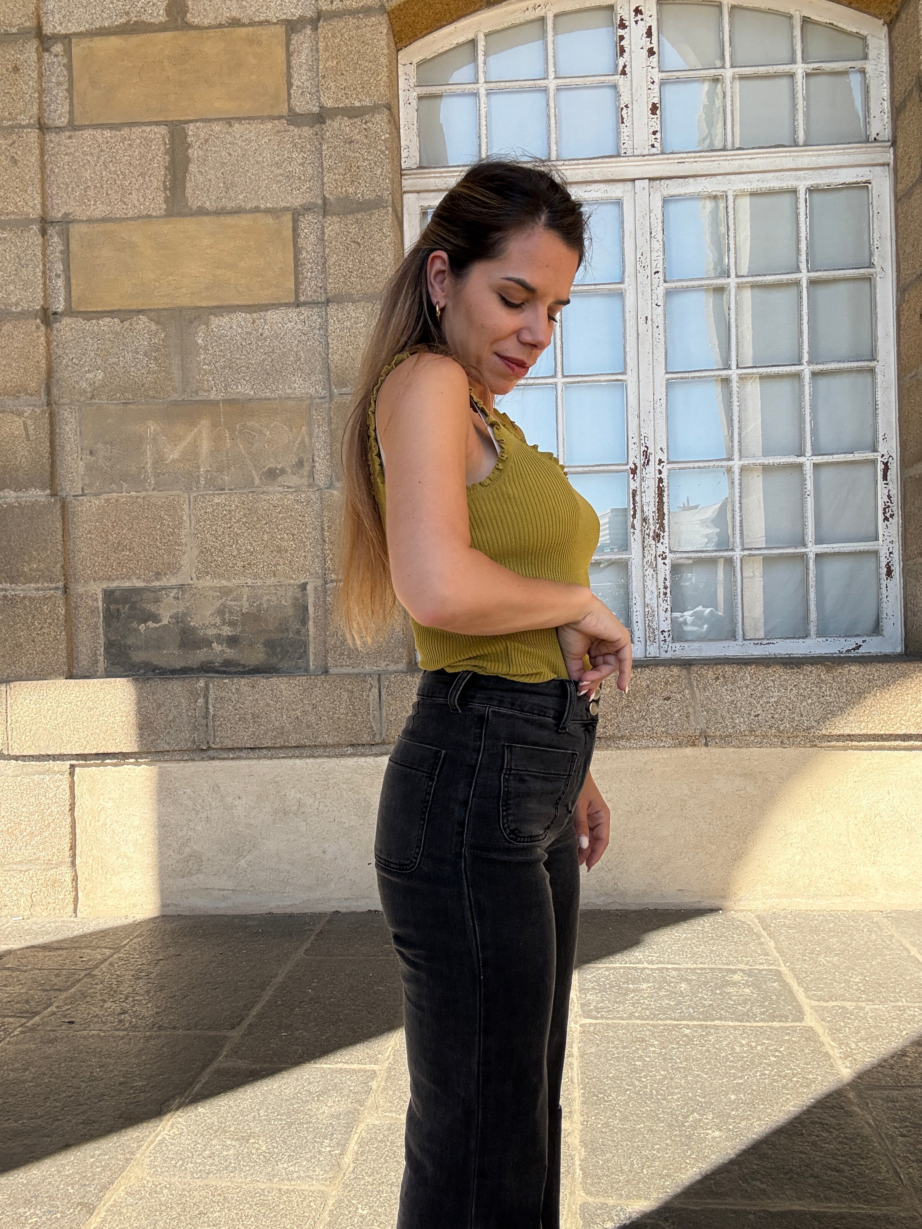 Olive Green Nora Top