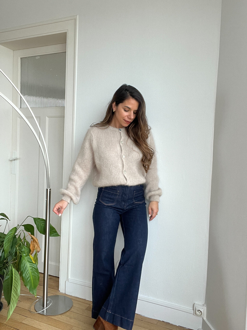 Maille en laine Bianca taupe