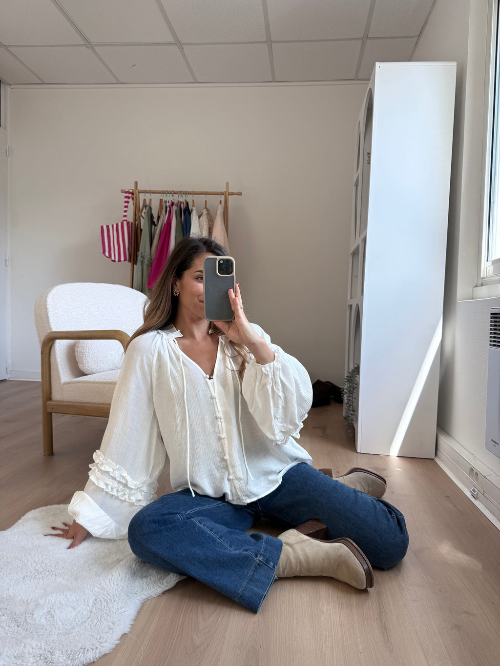 Blouse Esmée À Volants Écru