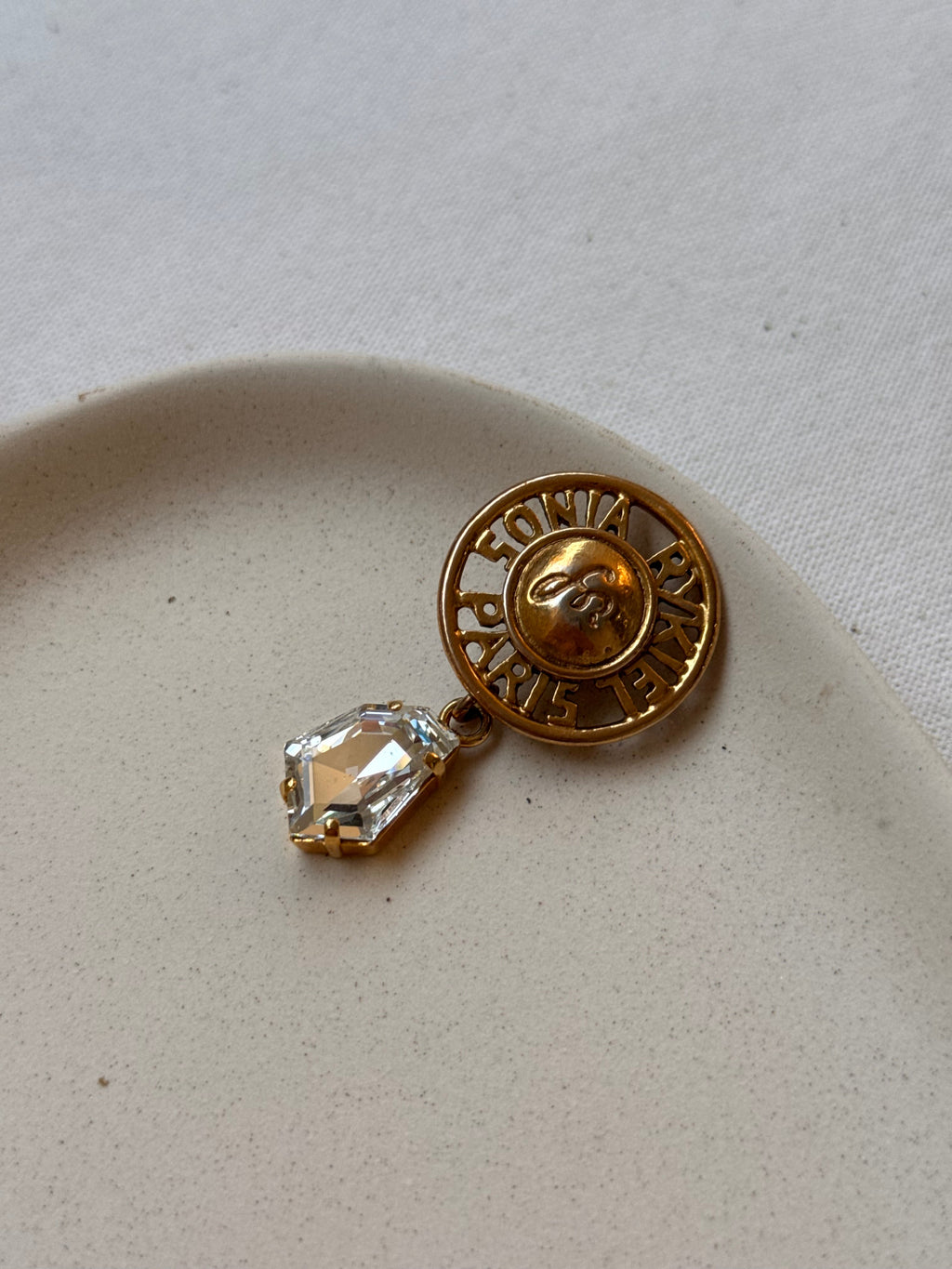Sonia Rykiel Vintage Brooch - Rhinestone Pendant Pins