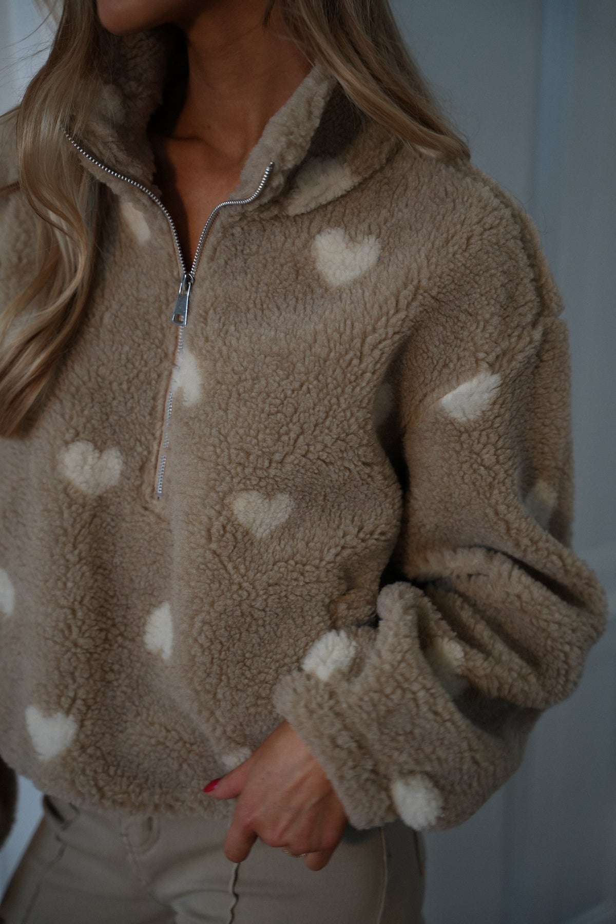 Fleece-Sweatshirt Valentin - Beige