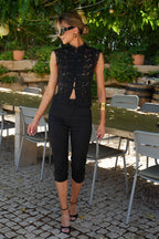 Pantalones capri Noémie - Negro