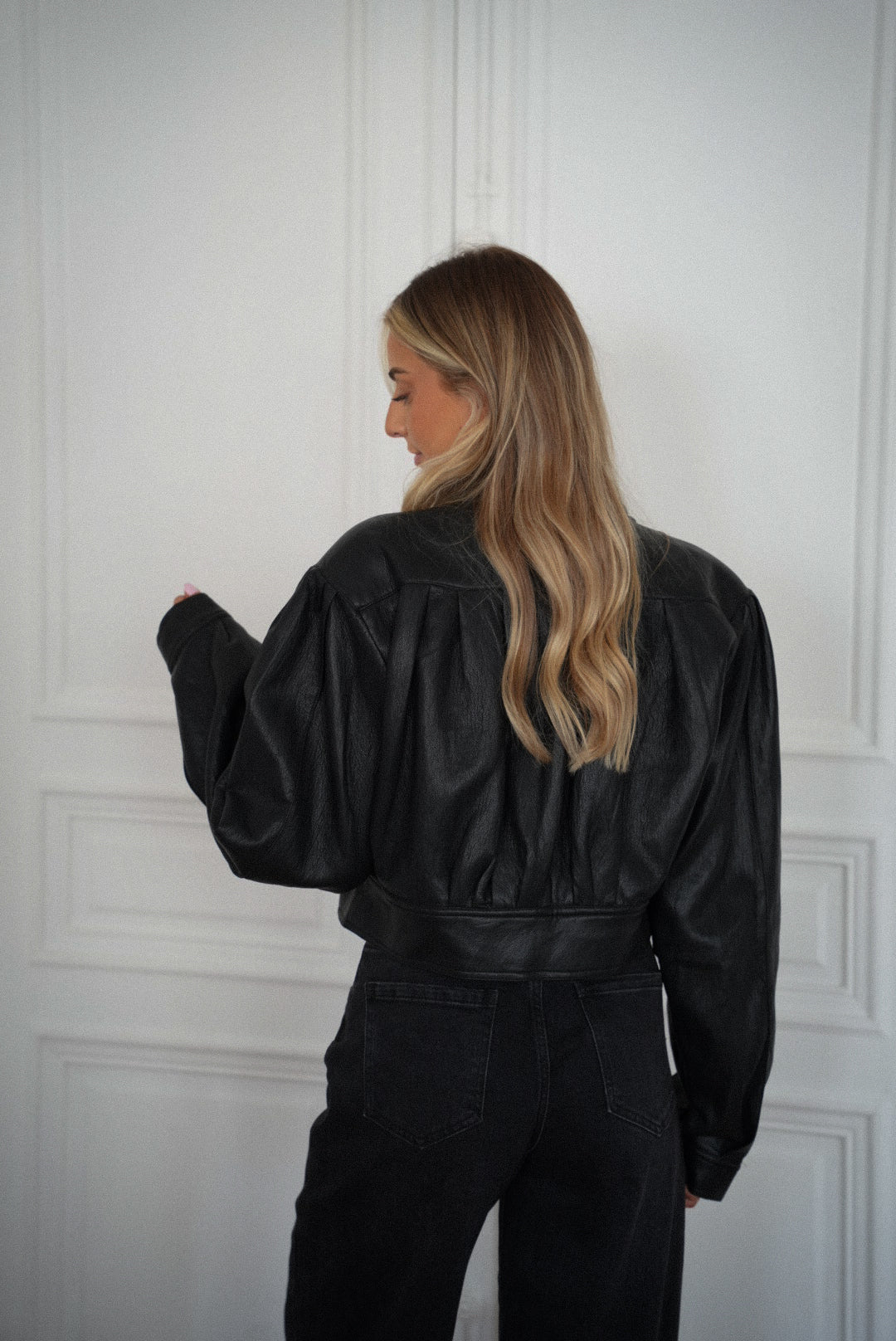Veste En Cuir Debo - Noire