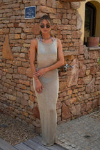Vestido Reva de lúrex - Dorado