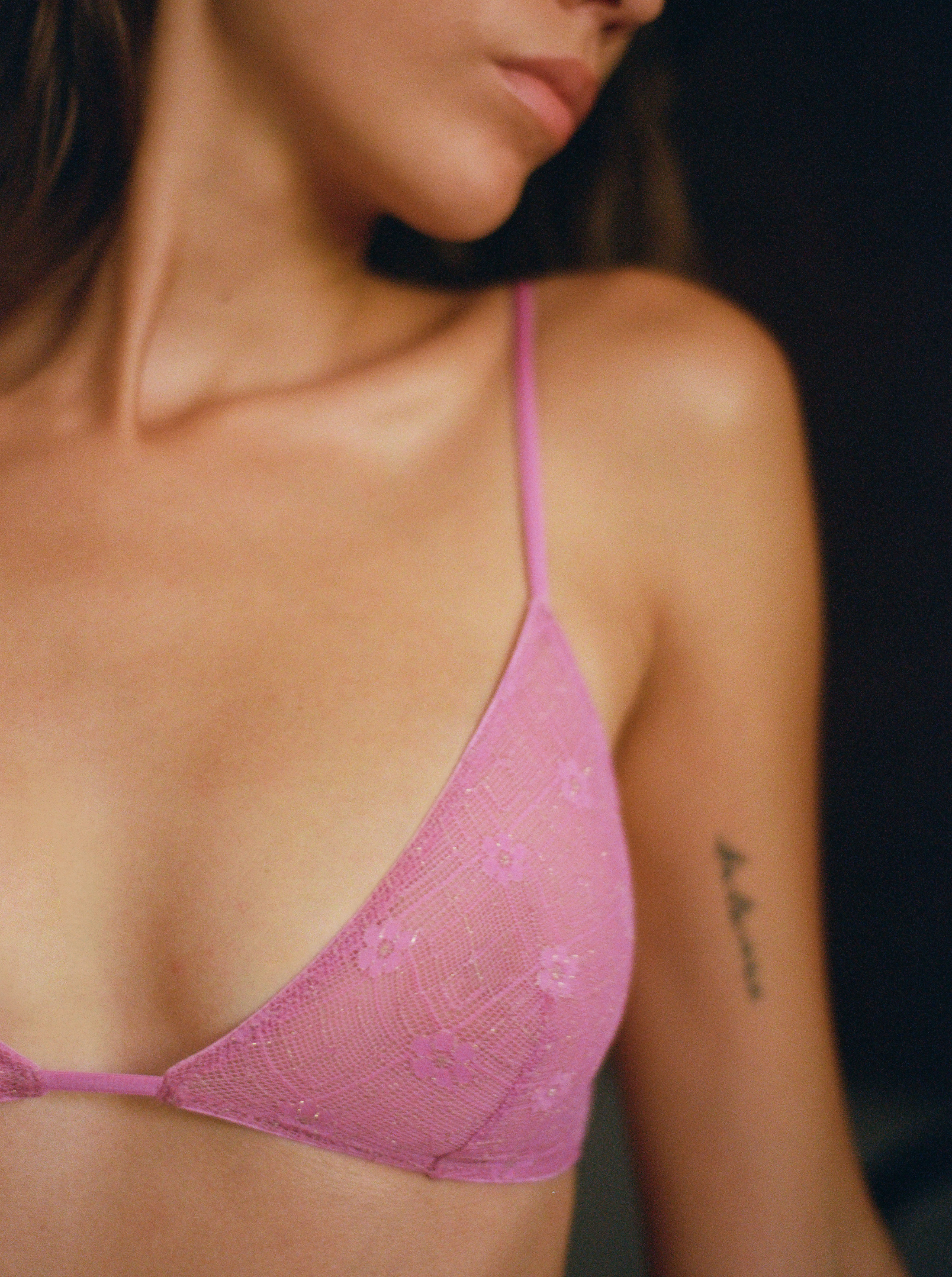 Melrose Pink Triangle with Thin Straps
