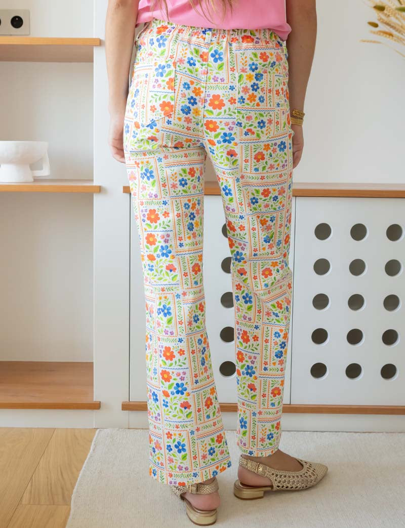 Jeans Met Bloemenpatchwork Jony