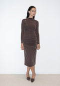 Antonia Long Dress - Chestnut