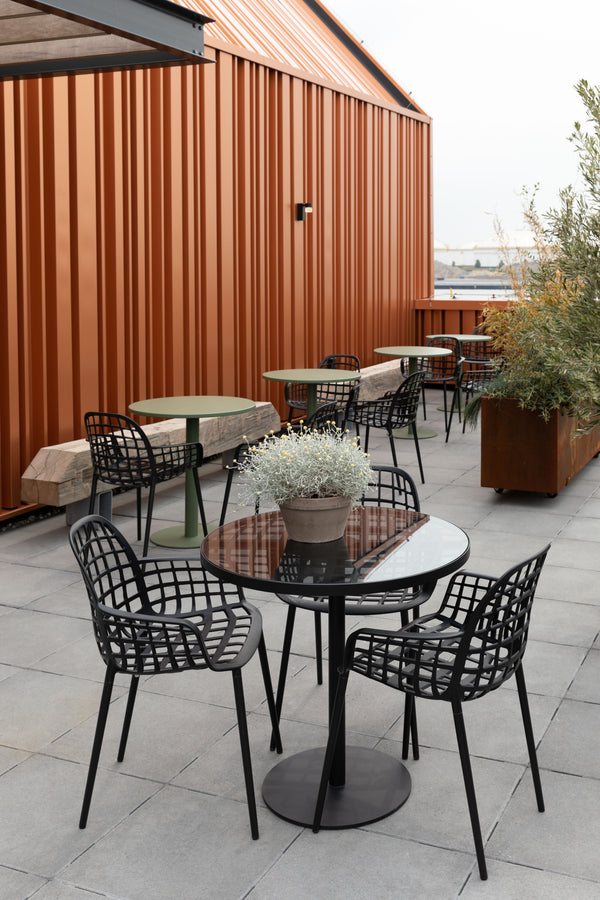 Albert Bistro De Jardin - Mesa Exterior - Aluminio - Negro