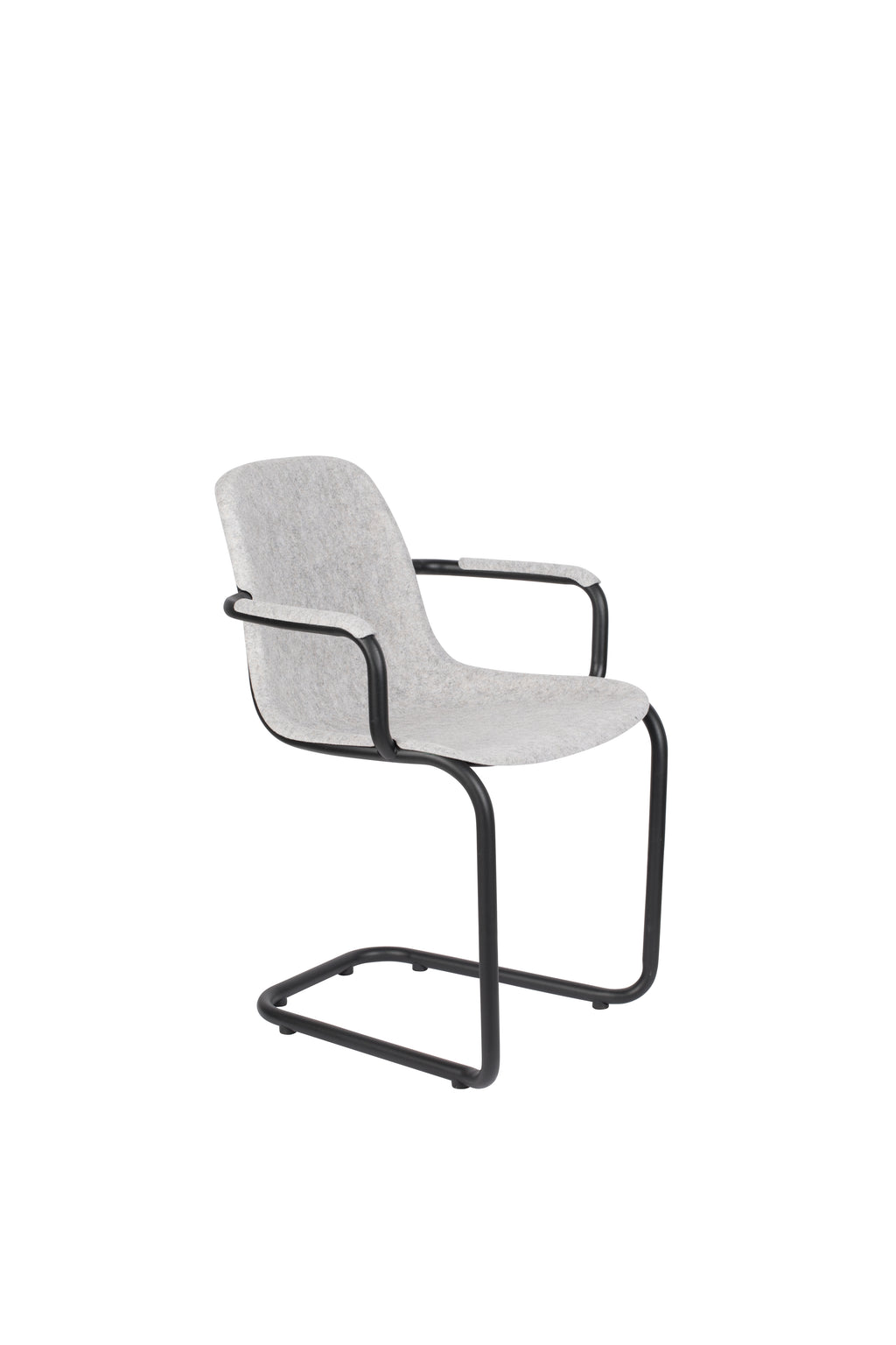 Thirsty - Juego de 2 Sillones de Comedor - Plástico Reciclado - Gris Ceniza