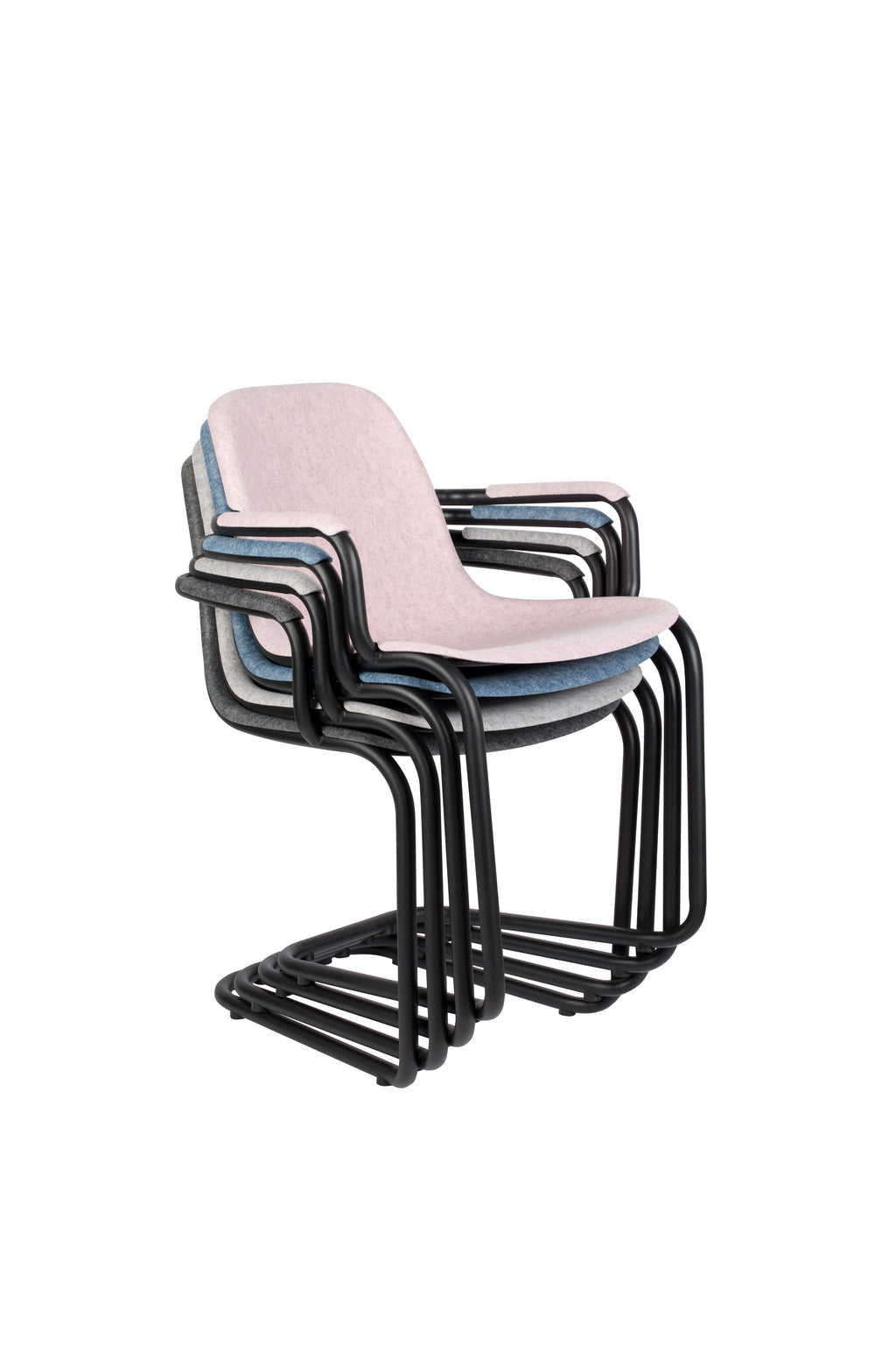 Thirsty - Lot De 2 Fauteuils De Salle À Manger - Plastique recyclé - Rose Pâle