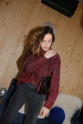 Lou Burgundy Corduroy Overshirt
