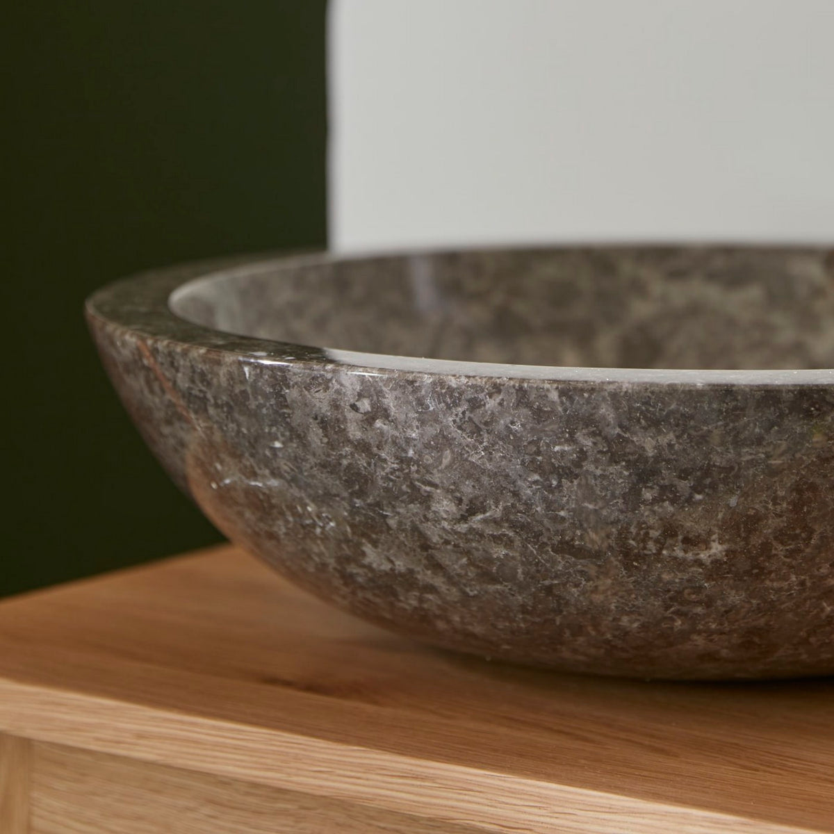 Calypso - Rundes Waschbecken - Marmor - Grau
