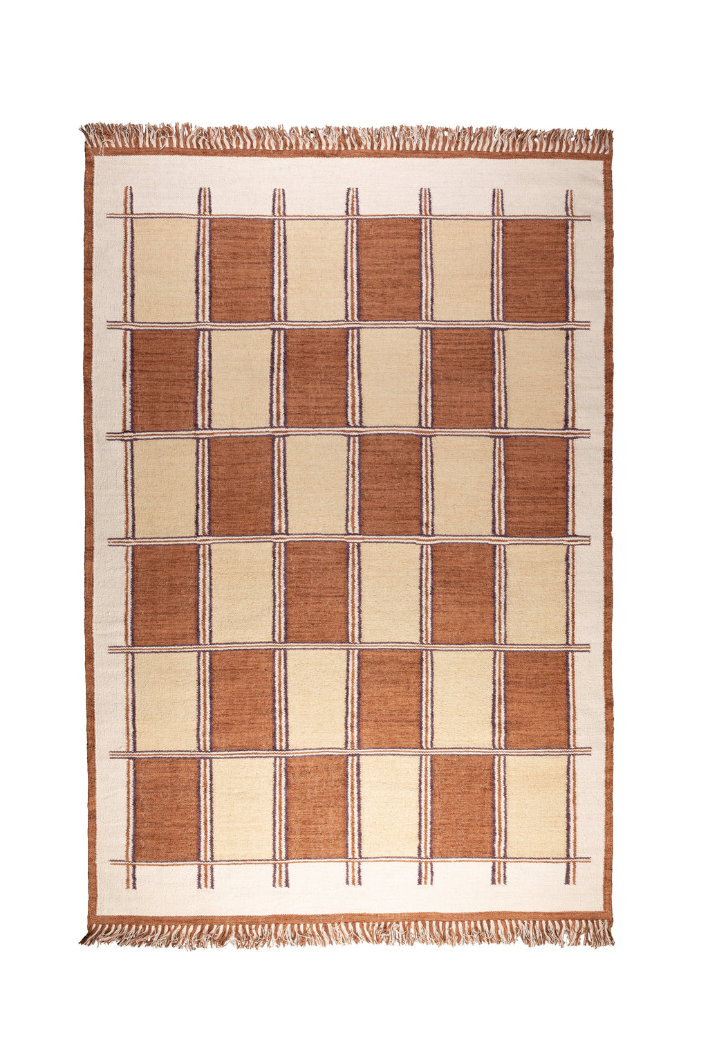 Gambit - Rug - Cotton - Beige/Terracotta