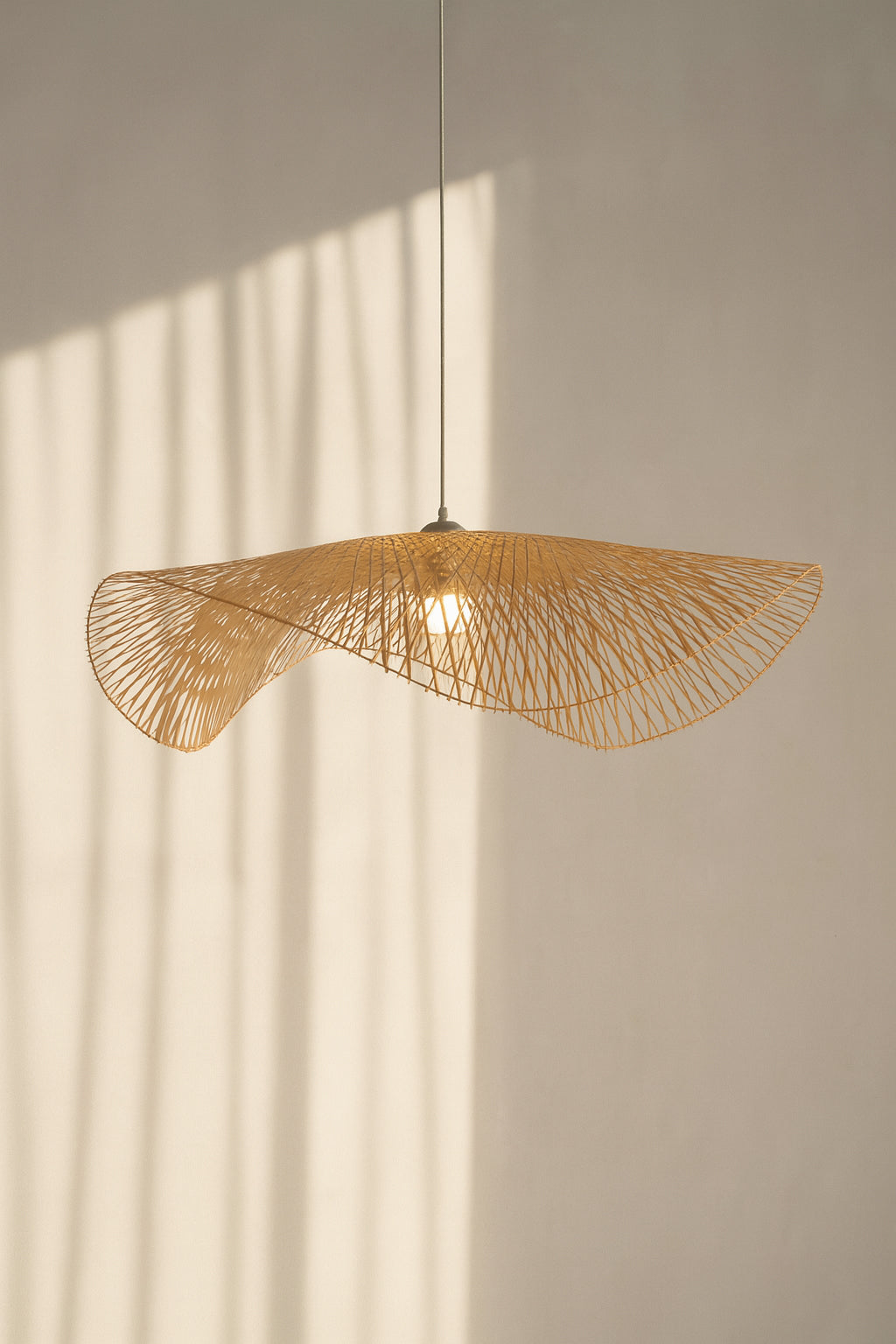 Caravelle Pendant Lamp - Braided Bamboo - 100Cm