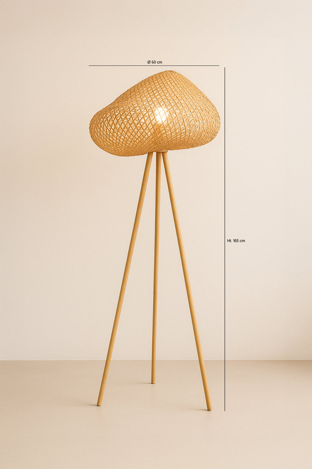 Lips - Lampadaire - Bambou/Bois