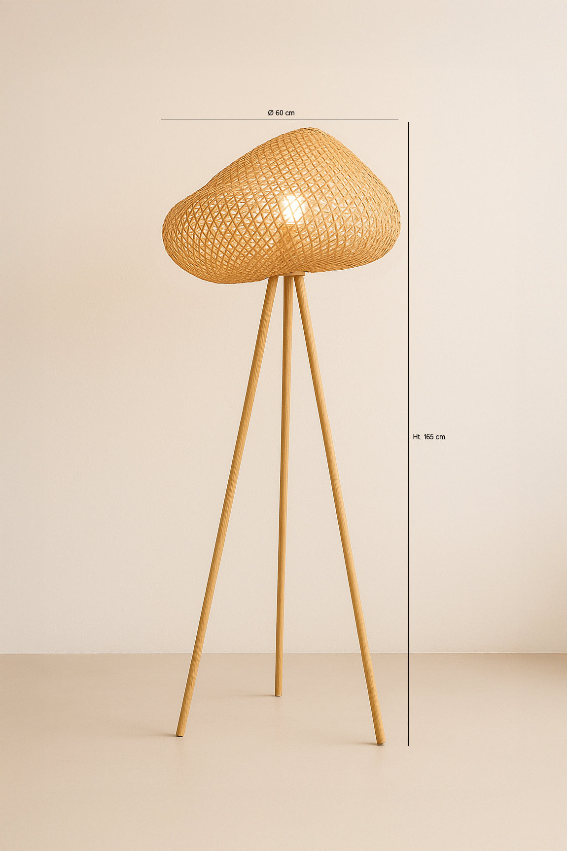 Lips - Lampadaire - Bambou/Bois