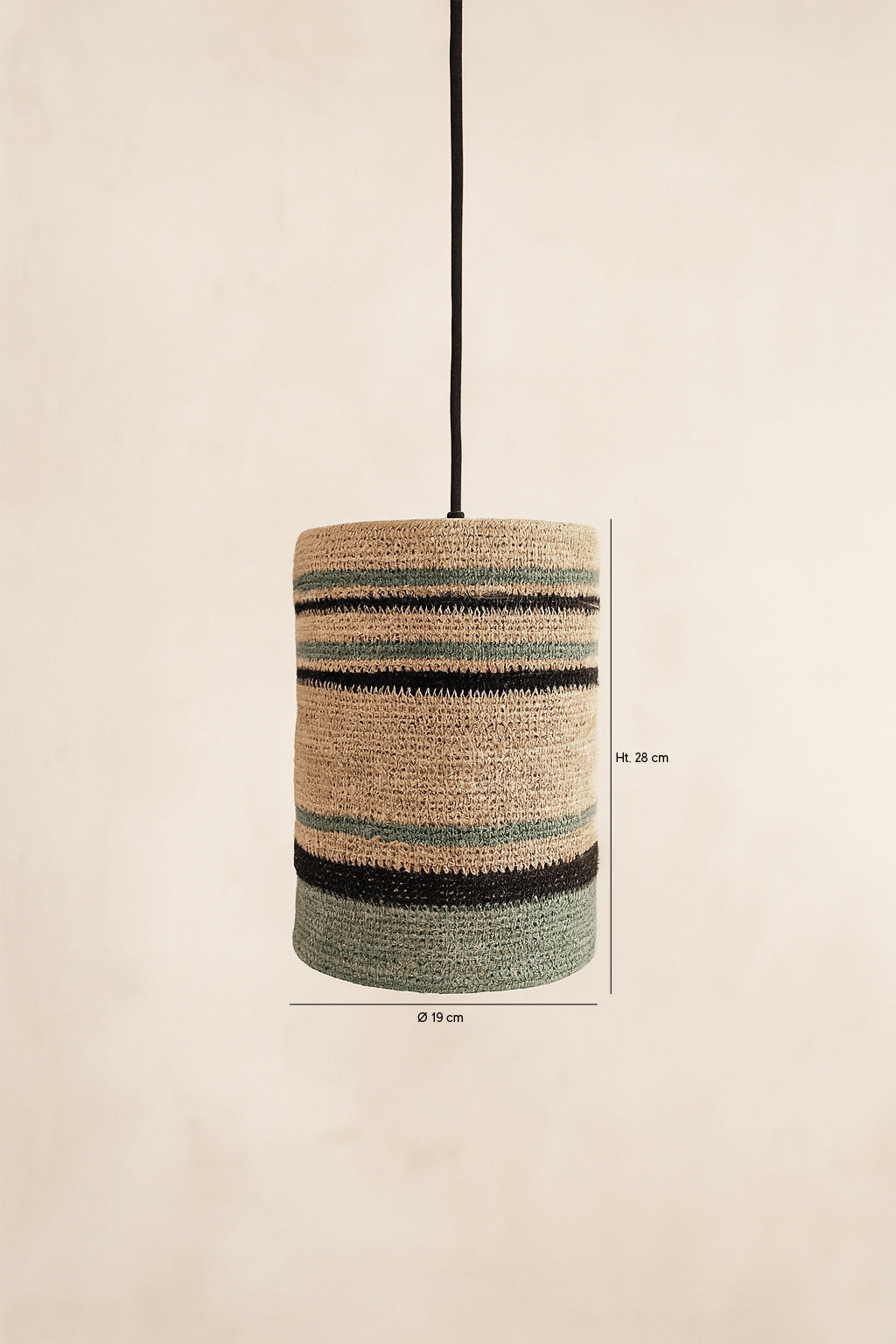 Lámpara colgante Barbados - Pasto marino natural y verde