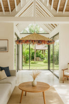 Belaga Pendant Lamp - Colorful Natural Raffia With Fringes