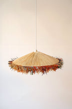 Belaga Pendant Lamp - Colorful Natural Raffia With Fringes