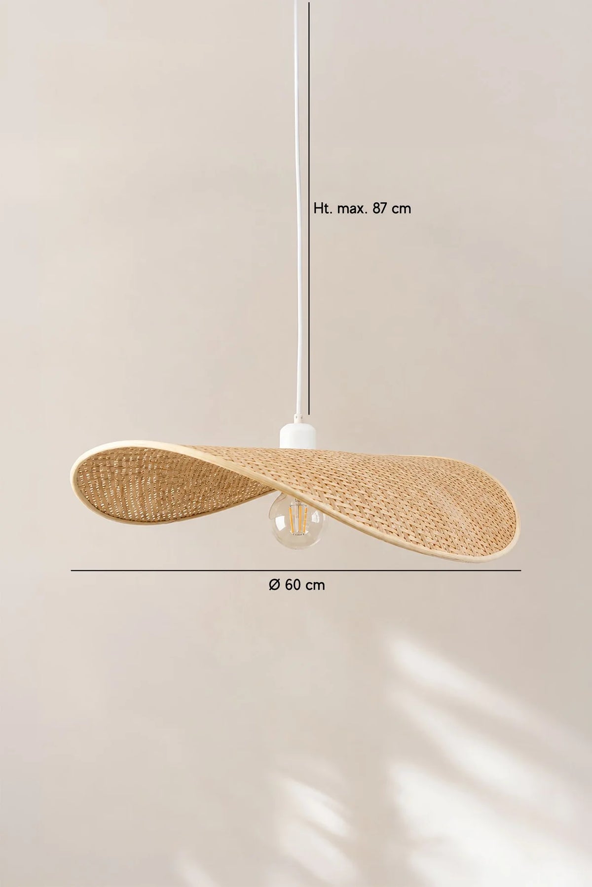 Solea - Suspension - Bambou Naturel - Ø60Cm