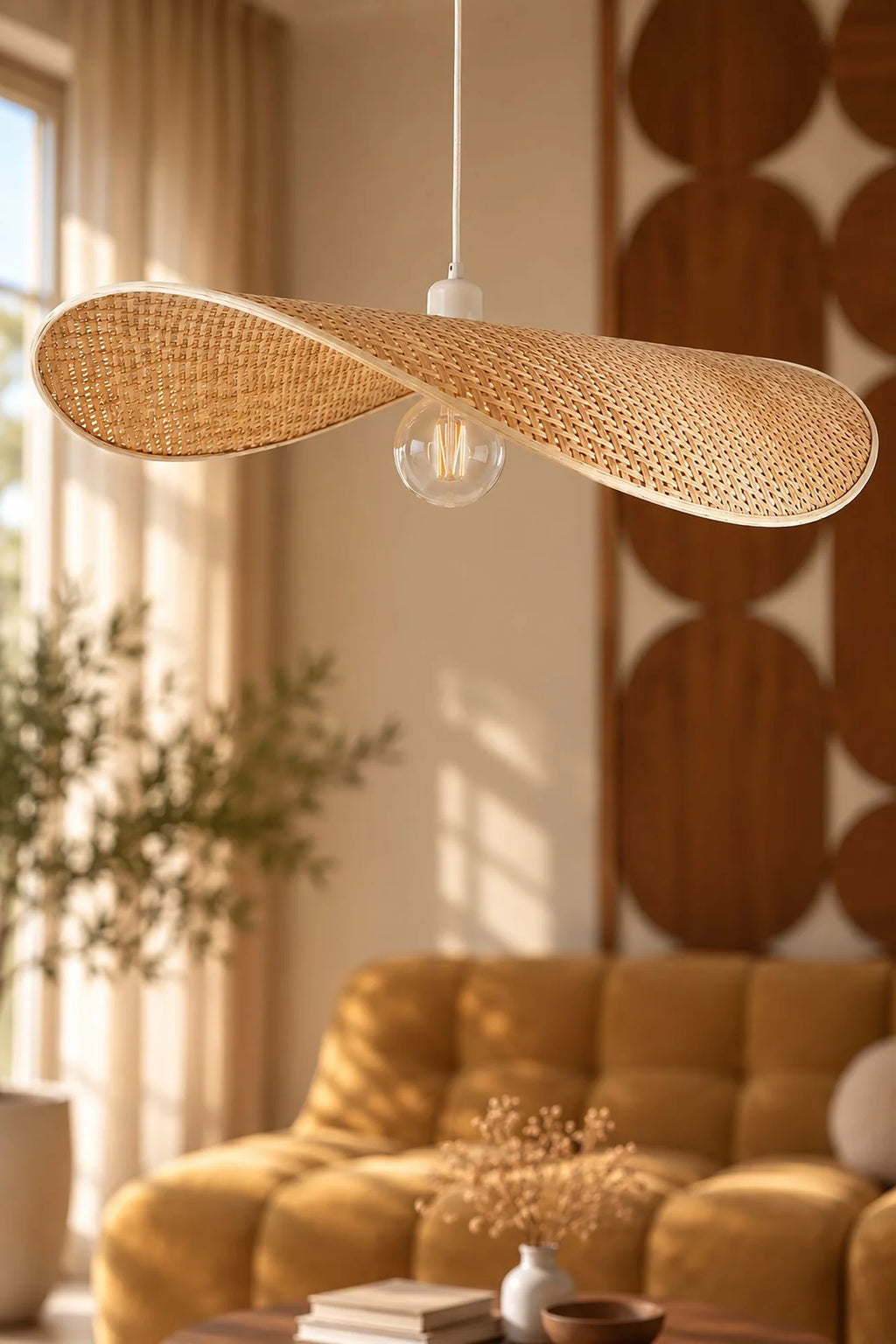 Solea - Suspension - Bambou Naturel - Ø80Cm