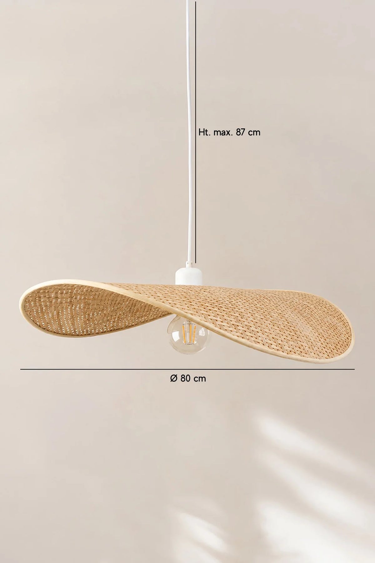 Solea - Suspension - Bambou Naturel - Ø80Cm