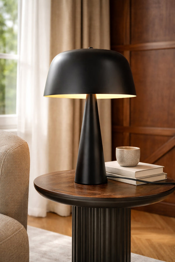 Kalysta - Lampe À Poser - Métal - Noir