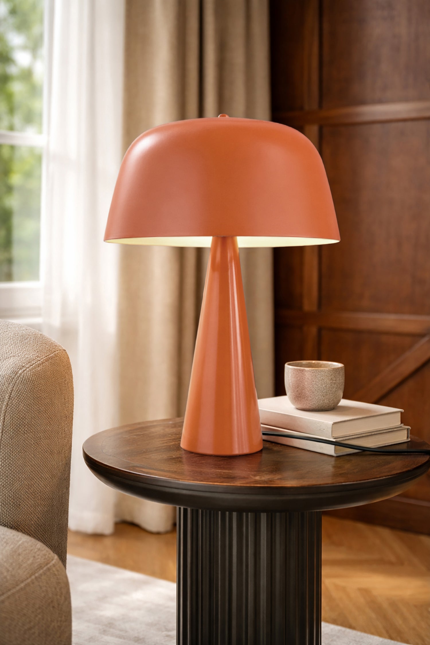 Kalysta - Lampe À Poser - Métal - Terracotta
