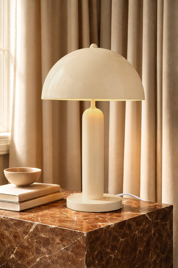 Kyra - Lampe À Poser - Métal - Crème