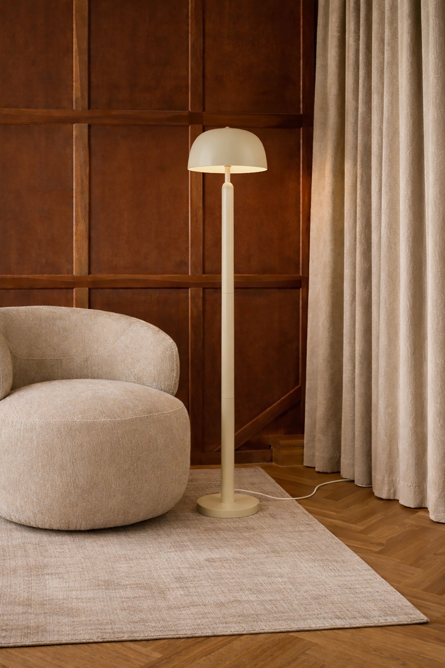 Kyra - Lampadaire - Métal - Crème