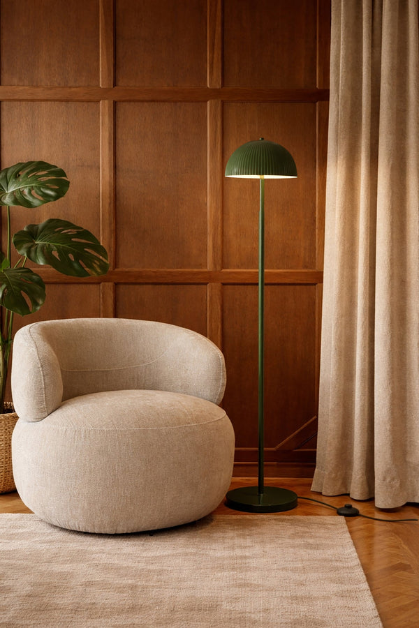 Thalia - Lampadaire - Métal - Vert Olive
