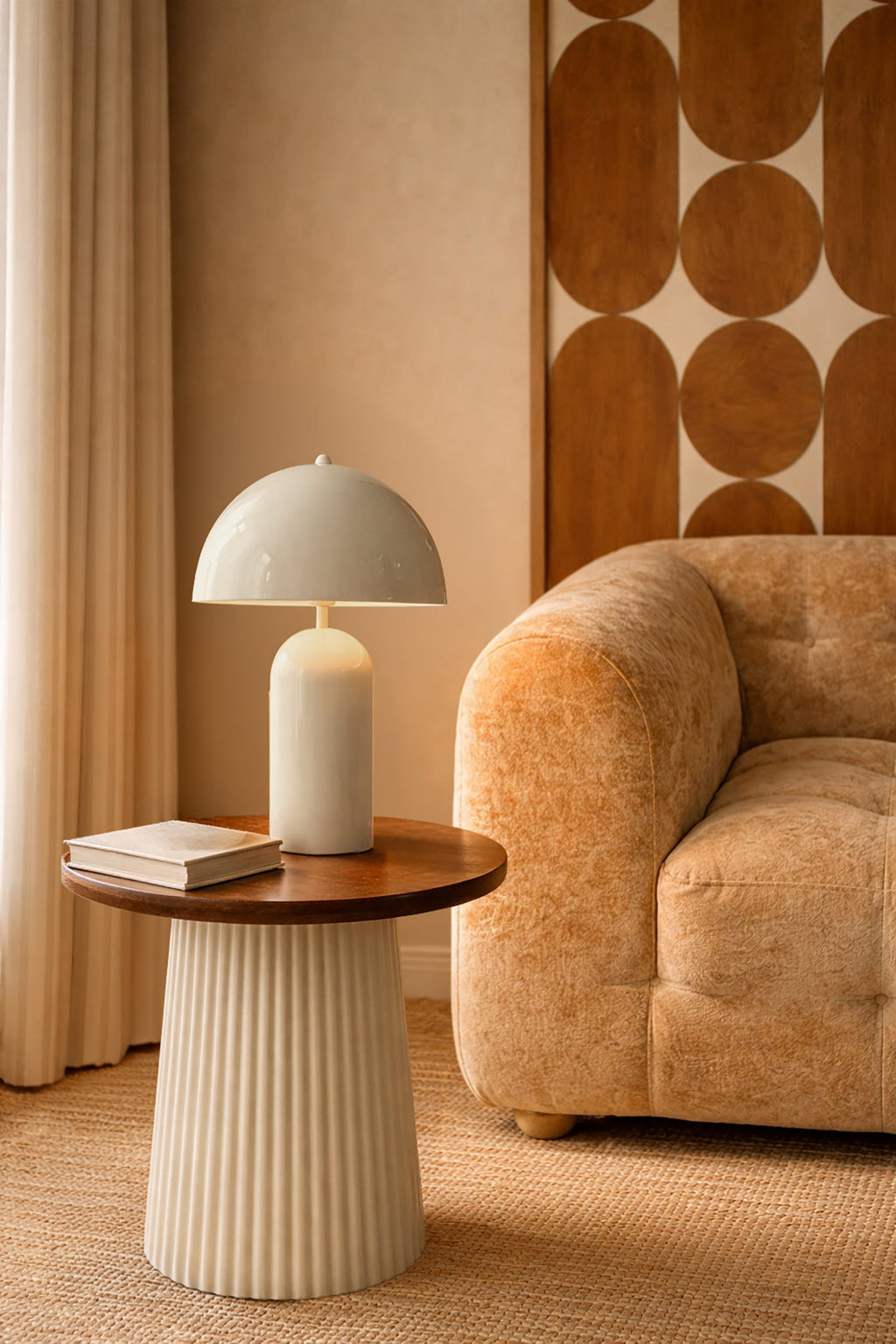 Chloe - Lampe À Poser - Métal - Ecru