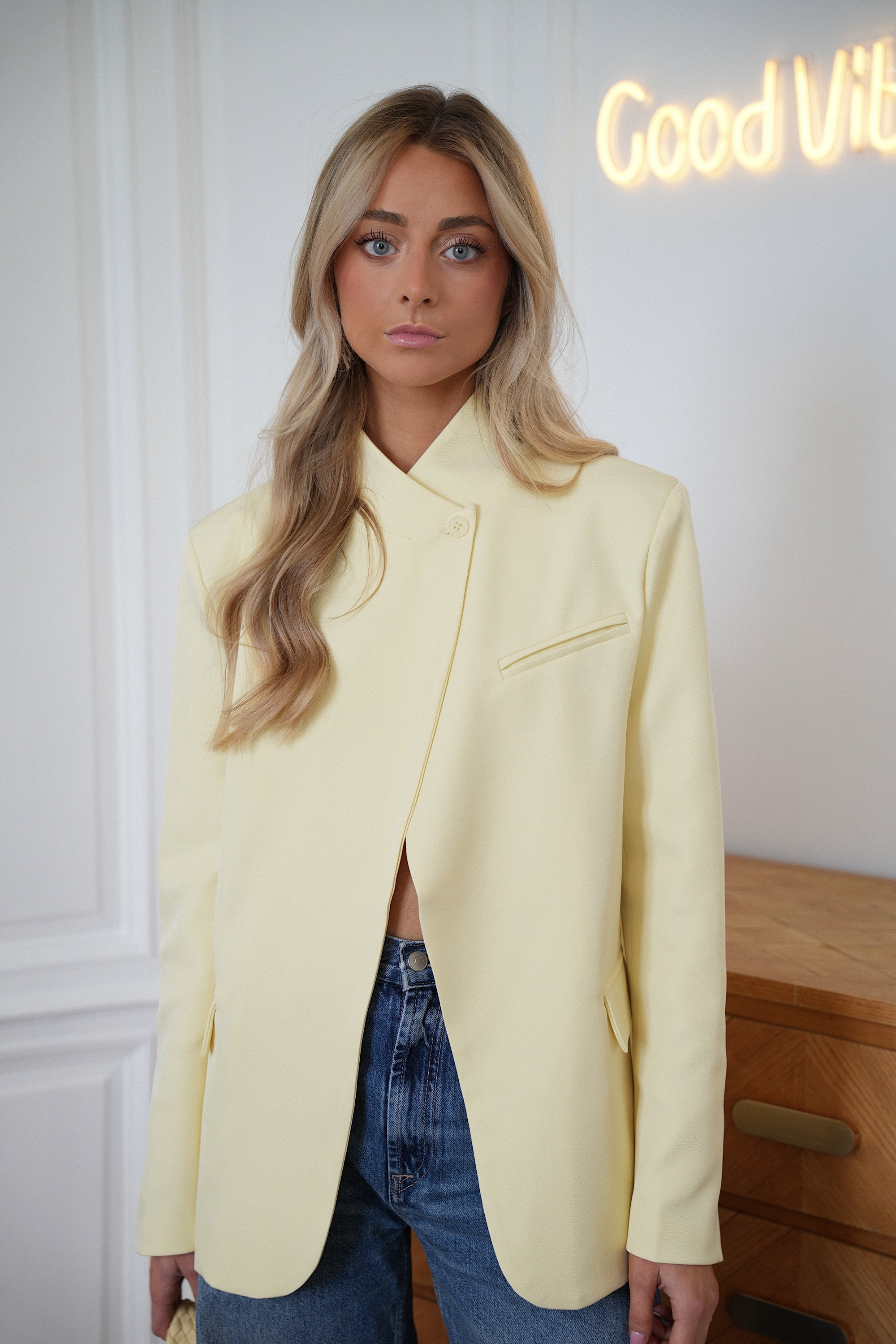 Blazer Asymétrique Manon - Jaune