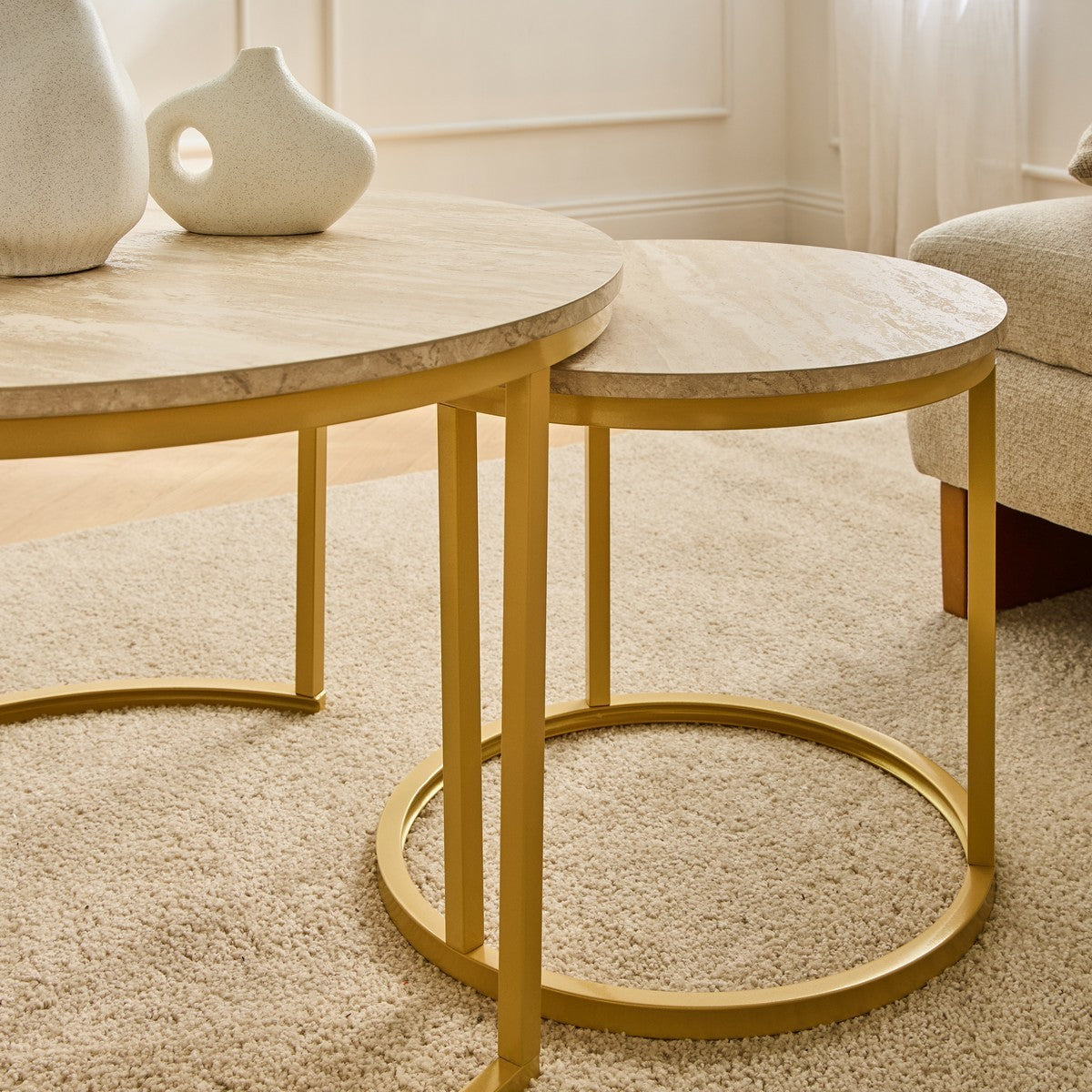 Lenny - Lot De 2 Tables Basses Gigognes