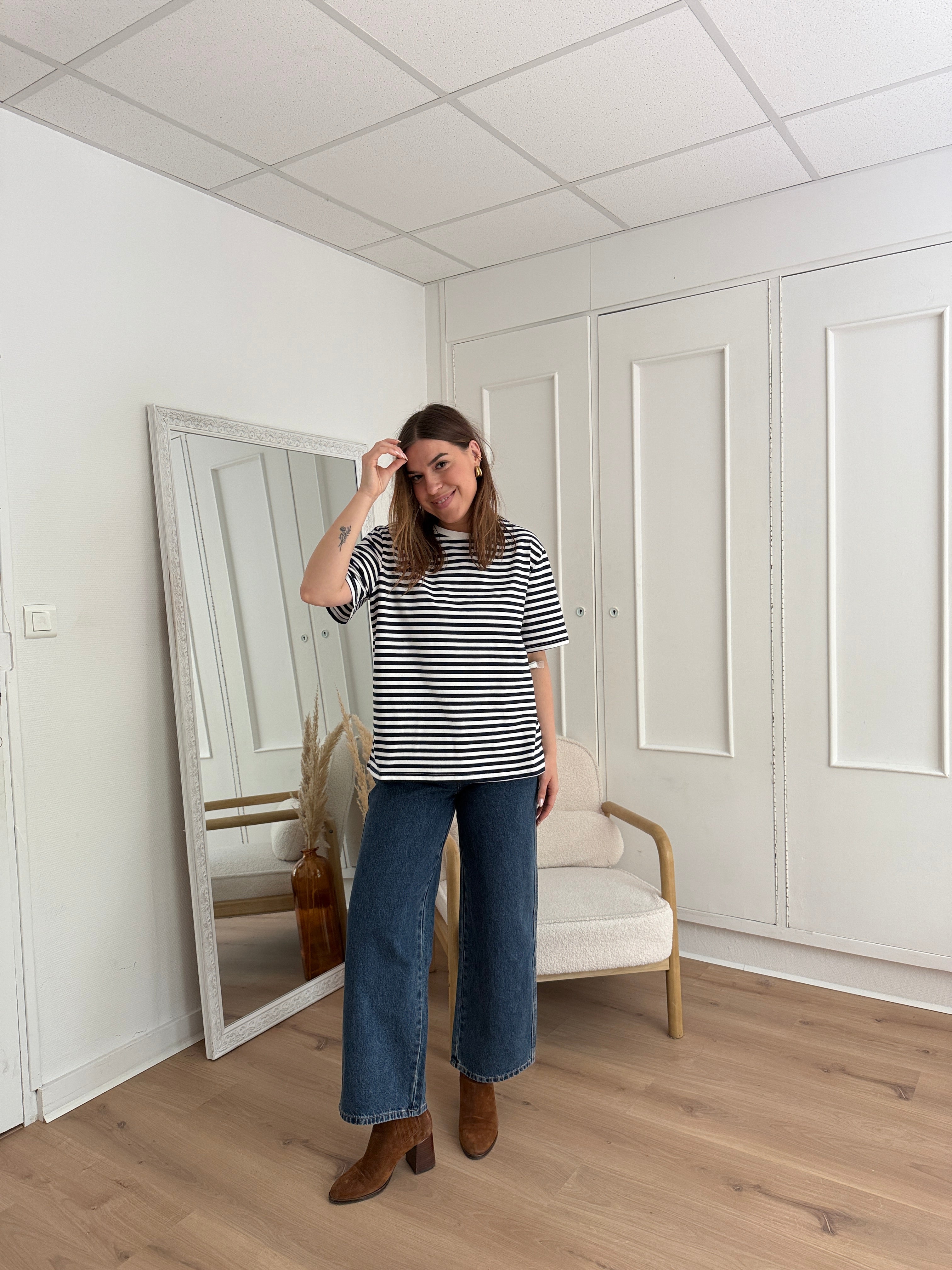 Tee-Shirt Rayé Bleu Marine Jules
