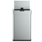 Daytona - Poubelle Automatique Inox 70L - Acier Inoxydable - Argent