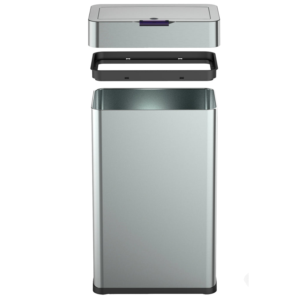 Daytona - Poubelle Automatique Inox 70L - Acier Inoxydable - Argent
