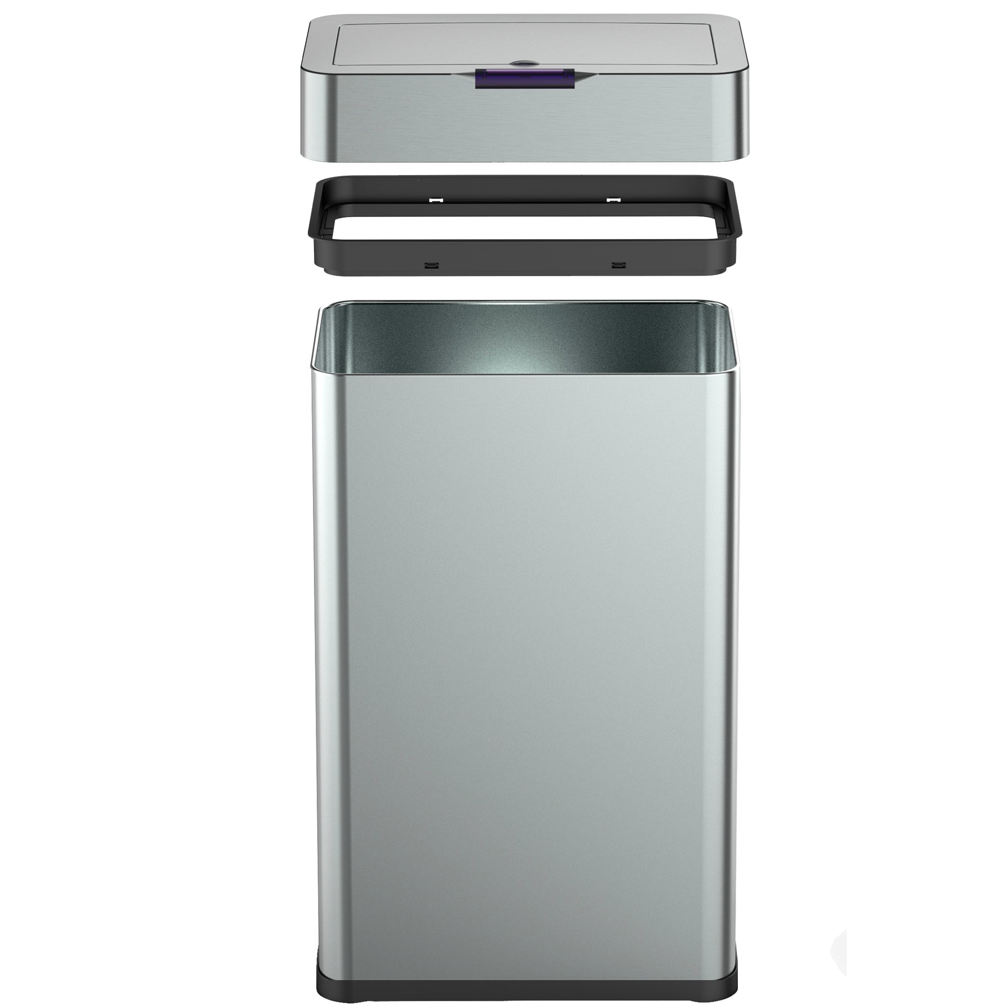 Daytona - Poubelle Automatique Inox 70L - Acier Inoxydable - Argent