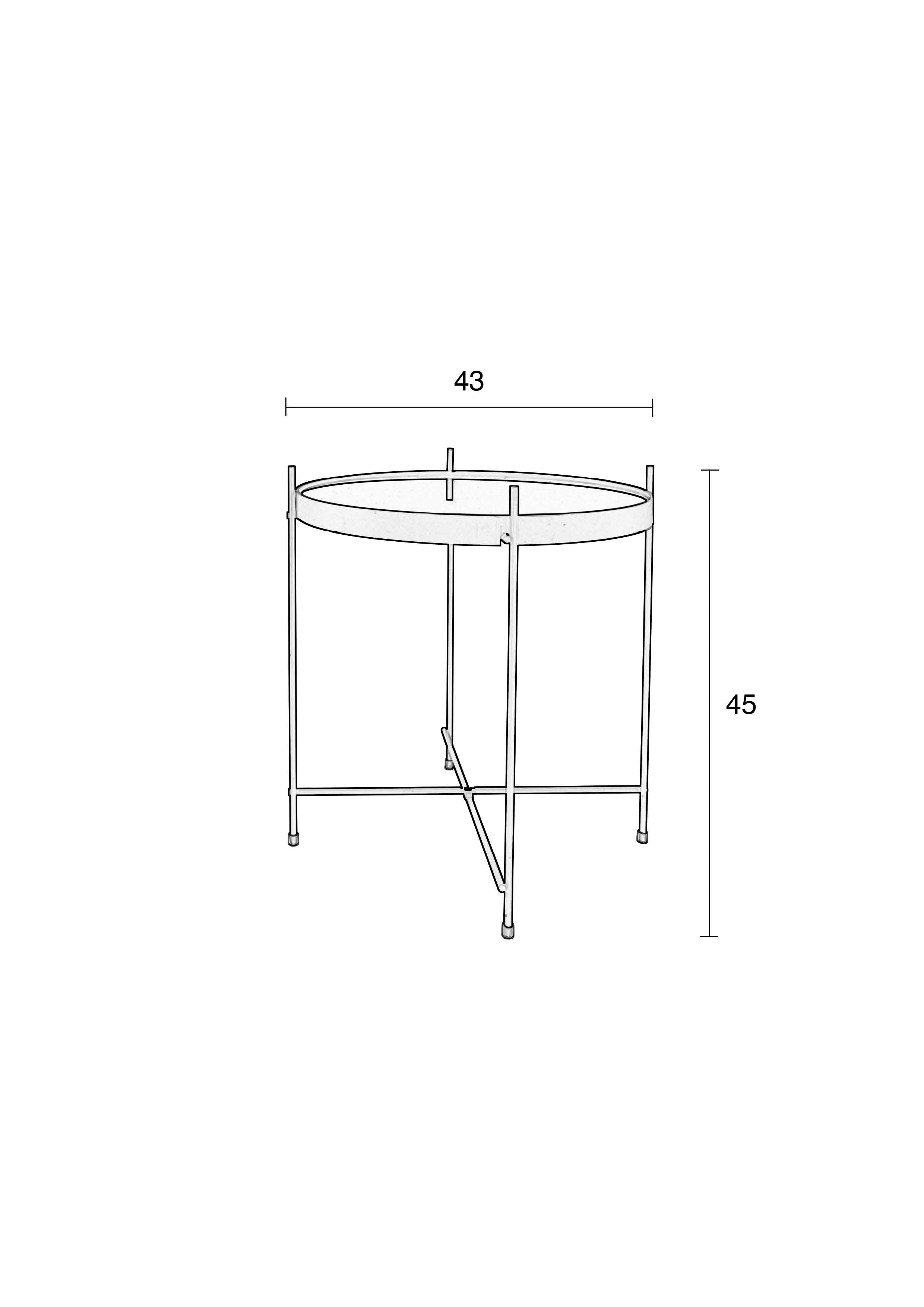 Cupido S - Mesa auxiliar - Vidrio - Negro