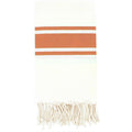 St Tropez - Fouta Blanche - Blanc/Orange Corail