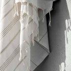 Mykonos - Fouta - Blanc/Argent