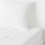 Carla - Drap Plat - Gaze De Coton - Blanc