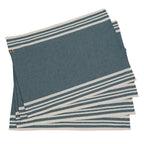 Mantel individual Mahdia (X4) - Azul Petróleo - Algodón