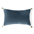 Danube - Housse De Coussin - Velours De Coton - Bleu Orage