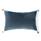 Danube - Housse De Coussin - Velours De Coton - Bleu Orage