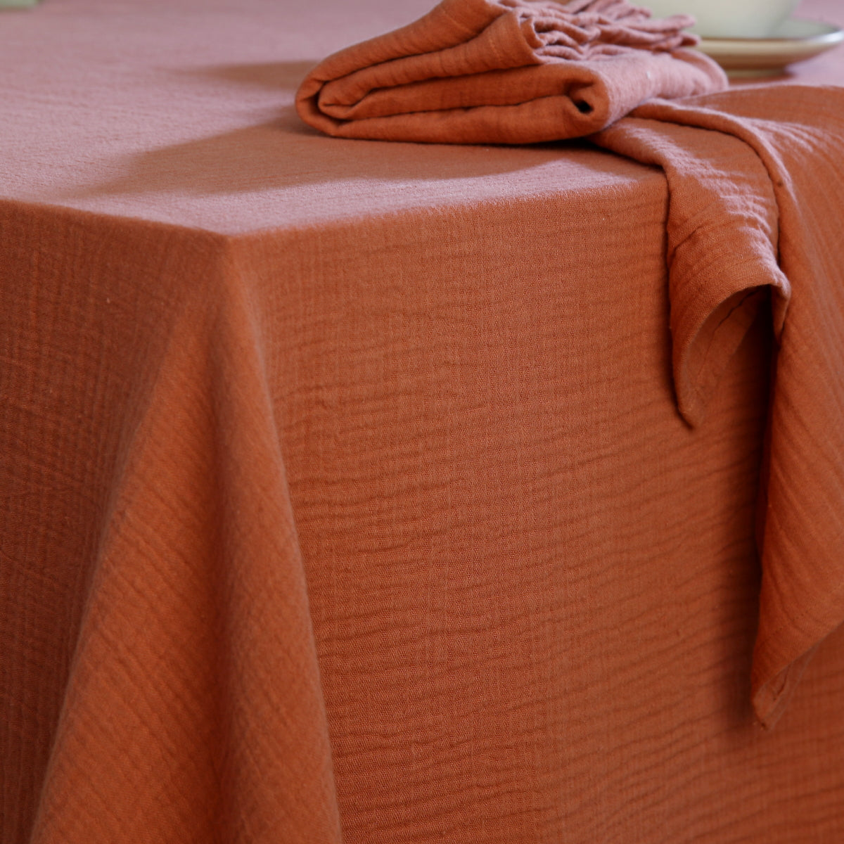 Mantel Carla - Rojo Toscana - Gasa de Algodón