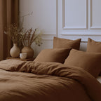 Carla - Juego De Cama - Gasa De Algodón - Avellana