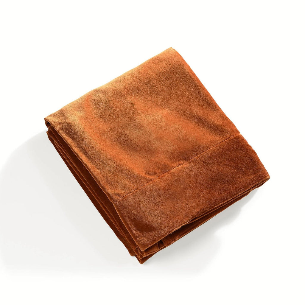 Velvet - Rideau À Passant - Velours De Coton - Terracotta